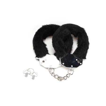Metalne lisice crno krzno | Furry Fun Cuffs