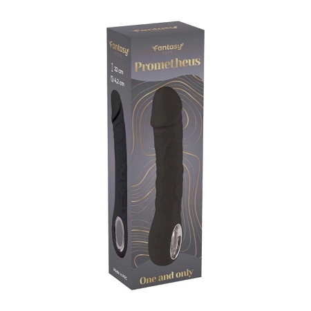 Silikonski vibrator Prometheus black i lubrikant | KOMBINUJ I UŠTEDI 120