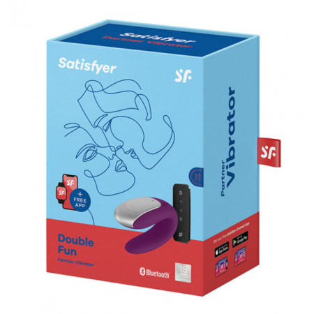 Vibrator za parove aplikacija | Satisfyer Double Fun Violet