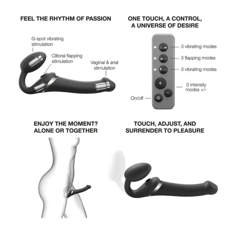 Vibrirajući strap on | Strap-on-me Multi Orgasm Bendable Strap On