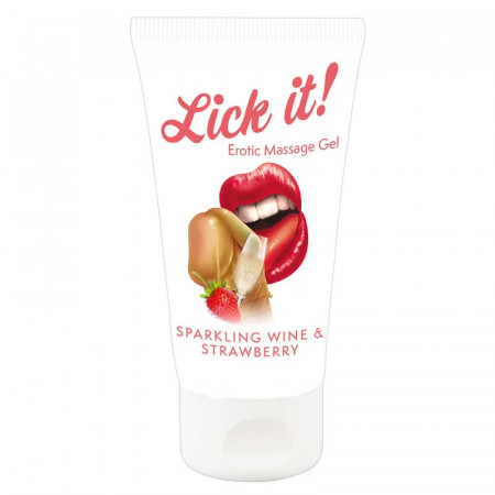 Gel za masažu sa ukusom šampanjca i jagode | Lick it Sparkling Wine and Strawberry