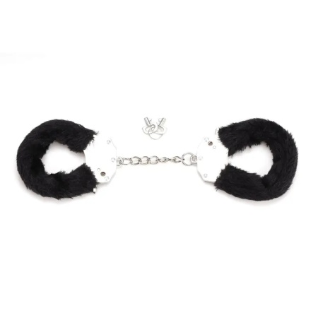 Metalne lisice crno krzno | Furry Fun Cuffs