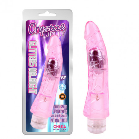 Roze Vibrator 22cm | Glitters Mr.Right Pink
