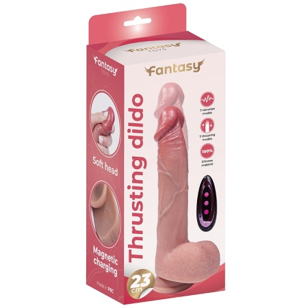 Silikonski dildo sa pomeranjem 23cm i lubrikant | KOMBINUJ I UŠTEDI 155