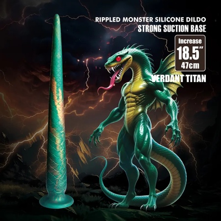 Silikonski dildo Verdant Titan i Lubrikant Beasty Sperm | KOMBINUJ I UŠTEDI 233