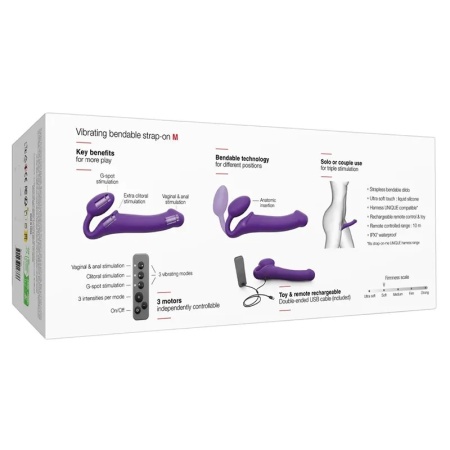Vibrirajući strap on | Strap-on-me Vibrating Bendable Strap On