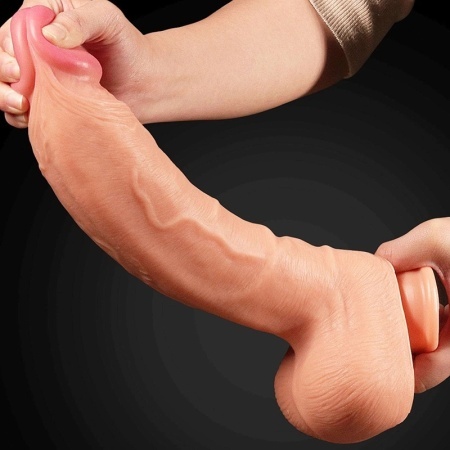 Dildo 30cm | 12in Dual Layered Platinum Silicone Cock