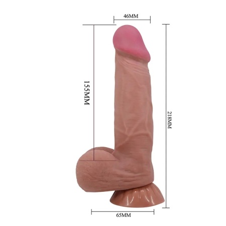 Dildo sa kozicom koja se pomera 22cm | Sliding Skin