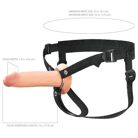 Nakitnjak od mekanog silikona 19cm | Hollow Silicone Strap-on