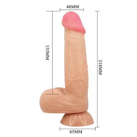 Vibro dildo sa kozicom koja se pomera | Cass