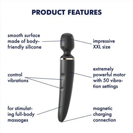 Crni Masažer | SATISFYER WAND-ER