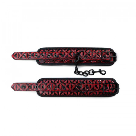 Crvene lisice za ruke sa crnim lancem | Red Wrist Cuffs