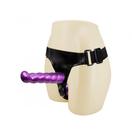 Ljubičasti Dupli Strap on | FEMALE HARNESS ULTRA
