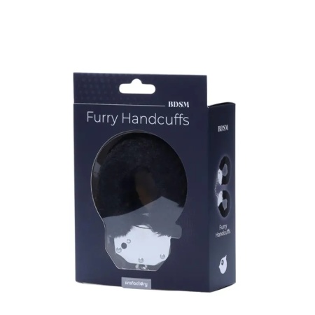 Metalne lisice crno krzno | Furry Fun Cuffs