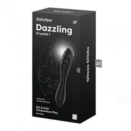 Stakleni Dildo | SATISFYER Dazzling Crystal Glass Dildo Black 1