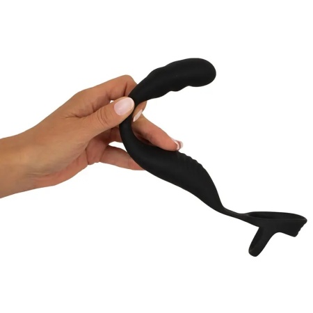 Masažer prostate | Cock Ring with RC Prostate Plug