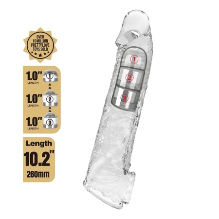 Providna navlaka za penis sa 3 produžetka | Extension Penis Sleeve