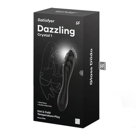 Stakleni Dildo | SATISFYER Dazzling Crystal Glass Dildo Black 1