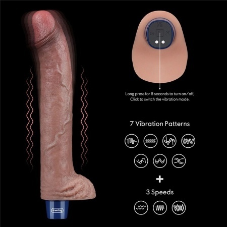 Veliki silikonski vibrator 27cm | 11in REAL SOFTEE