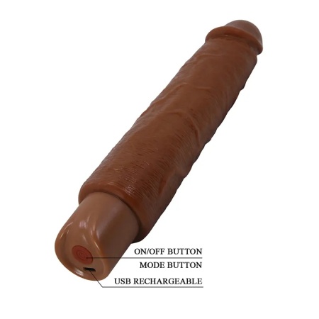 Crni realistični vibrator 25cm | Soren