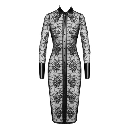 Seksi haljina | Noirelle Lace Button up Midi dress