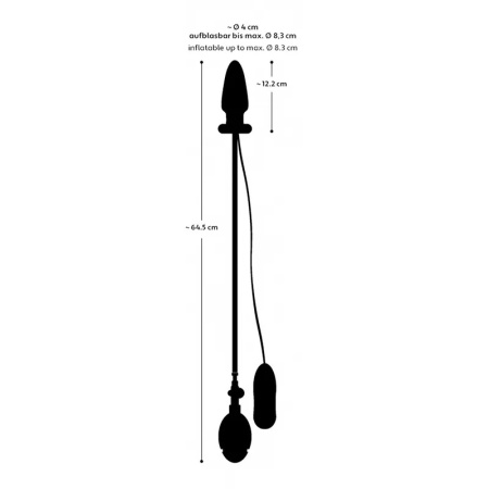 Vibrirajuca analna kupa sa vibracijom | Inflatable Vibrating Butt Plug