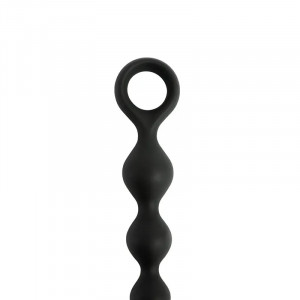 Crne silikonske analne kuglice krug | Anal beads