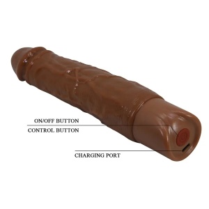 Crni realistični vibrator 22cm | Osric
