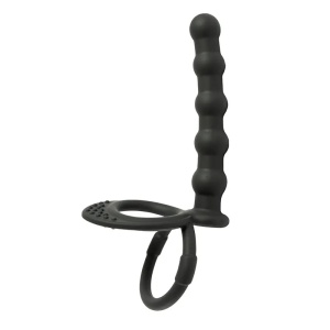 Crni silikonski dildo za duplu penetraciju i lubrikant | KOMBINUJ I UŠTEDI 209