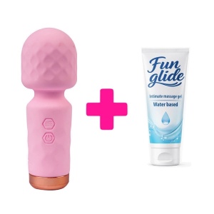 Mini wand Eros pink i lubrikant | KOMBINUJ I UŠTEDI 127