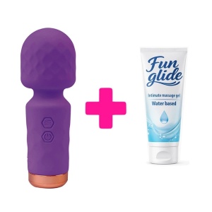 Mini wand Eros pink i lubrikant | KOMBINUJ I UŠTEDI 128