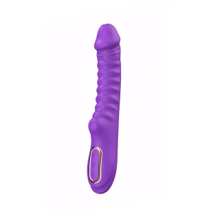Rebrasti silikonski vibrator | Enyalius Purple