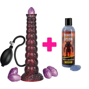 Silikonski dildo sa ejakulacijom Voidclaw Brute i Lubrikant Beasty Sperm | KOMBINUJ I UŠTEDI 232