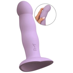 Silikonski vibro dildo | Heart Guy Purple