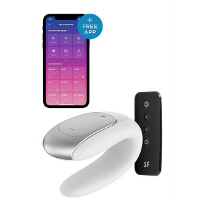 Vibrator za parove sa bežičnim daljinskim | SATISFYER DOUBLE FUN WHITE