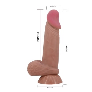 Dildo sa kozicom koja se pomera 19cm | Sliding Skin