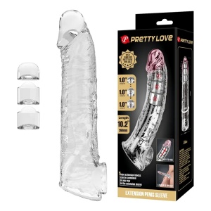 Providna navlaka za penis sa 3 produžetka | Extension Penis Sleeve