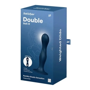 Silikonski dildo | SATISFYER Double Ball-R dark blue