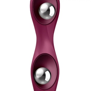 Silikonski dildo | SATISFYER Double Ball-R red