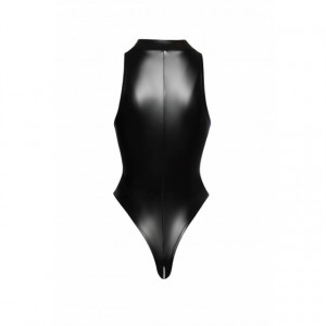 Bodi sa dvostranim rajsferšlusom | Powerwetlook bodysuit with front zipper