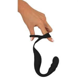 Masažer prostate | Cock Ring with RC Prostate Plug