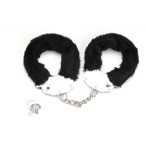 Metalne lisice crno krzno | Furry Fun Cuffs