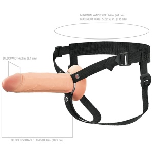 Nakitnjak od mekanog silikona 21cm | Hollow Silicone Strap-on