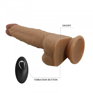 Silikonski vibro dildo sa pomeranjem 21cm | Jonathan