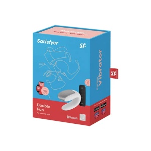 Vibrator za parove sa bežičnim daljinskim | SATISFYER DOUBLE FUN WHITE