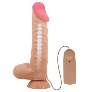 Vibro dildo sa kozicom koja se pomera 24cm | Buraq