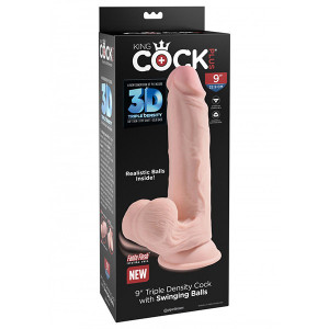 3D Dildo | Dildo sa realističnim testisima 9in