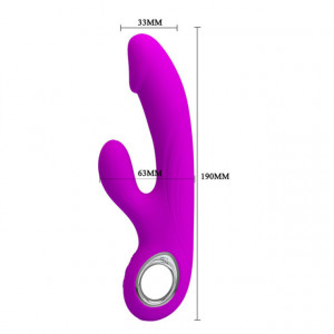 Ljubičasti vibrator sa dodatnom stimulacijom klitorisa | PL Gordon