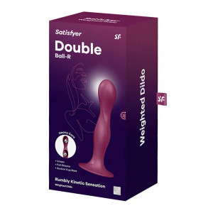 Silikonski dildo | SATISFYER Double Ball-R red