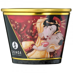 Sveća za masažu sa mirisom šampanjca i jagode | Shunga Massage Sparkling Strawberry Wine